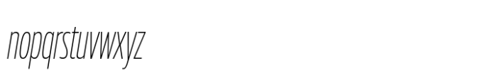 Muller Next ExtraCond Extra Light Italic Font LOWERCASE