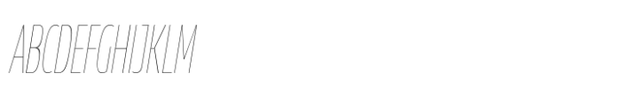 Muller Next ExtraCond Hairline Italic Font UPPERCASE