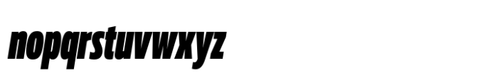 Muller Next ExtraCond Heavy Italic Font LOWERCASE