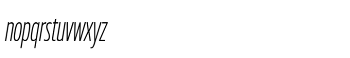 Muller Next ExtraCond Light Italic Font LOWERCASE