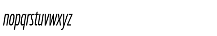 Muller Next ExtraCond Regular Italic Font LOWERCASE