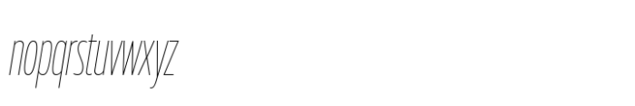 Muller Next ExtraCond Thin Italic Font LOWERCASE
