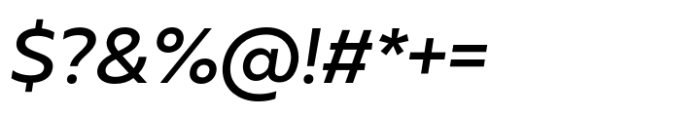 Muller Next Medium Italic Font OTHER CHARS