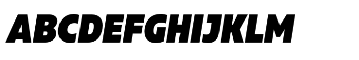 Muller Next Narrow Extra Black Italic Font UPPERCASE