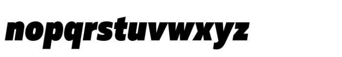 Muller Next Narrow Extra Black Italic Font LOWERCASE