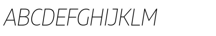 Muller Next Narrow Extra Light Italic Font UPPERCASE