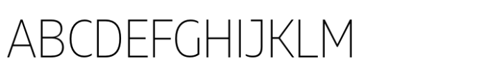 Muller Next Narrow Extra Light Font UPPERCASE