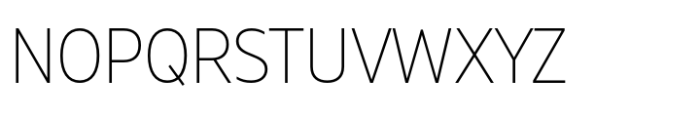 Muller Next Narrow Extra Light Font UPPERCASE