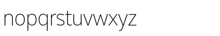Muller Next Narrow Extra Light Font LOWERCASE