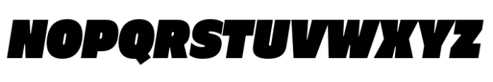 Muller Next Narrow Fat Italic Font UPPERCASE