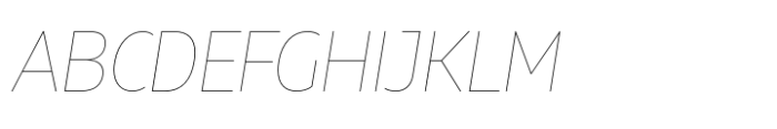 Muller Next Narrow Hairline Italic Font UPPERCASE