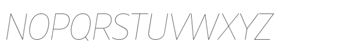 Muller Next Narrow Hairline Italic Font UPPERCASE