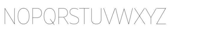 Muller Next Narrow Hairline Font UPPERCASE