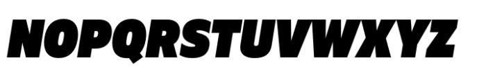 Muller Next Narrow Heavy Italic Font UPPERCASE