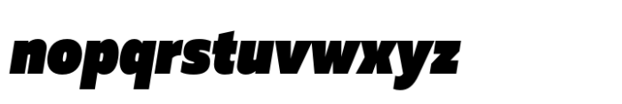 Muller Next Narrow Heavy Italic Font LOWERCASE