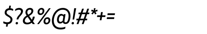 Muller Next Narrow Regular Italic Font OTHER CHARS