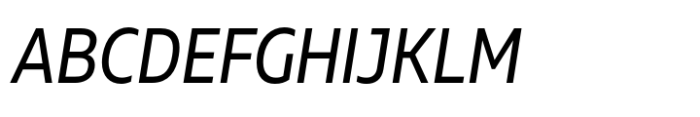 Muller Next Narrow Regular Italic Font UPPERCASE