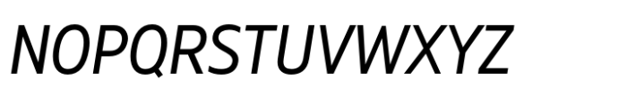 Muller Next Narrow Regular Italic Font UPPERCASE