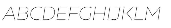 Muller Next Thin Italic Font UPPERCASE