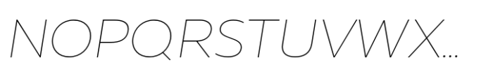 Muller Next Thin Italic Font UPPERCASE