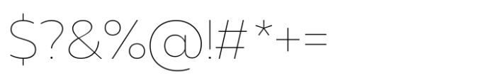Muller Next Thin Font OTHER CHARS