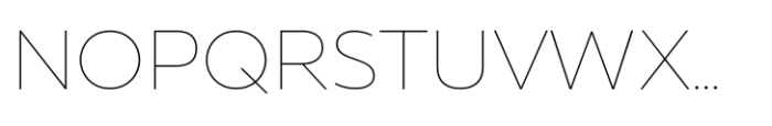 Muller Next Thin Font UPPERCASE