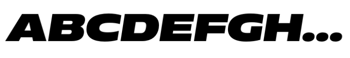 Muller Next UltraWide Black Italic Font UPPERCASE