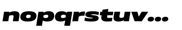 Muller Next UltraWide Black Italic Font LOWERCASE