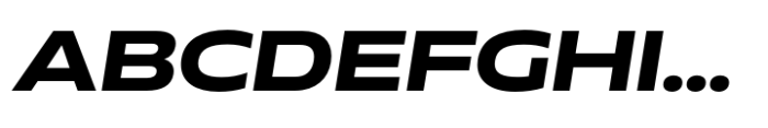 Muller Next UltraWide Bold Italic Font UPPERCASE