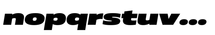 Muller Next UltraWide Extra Black Italic Font LOWERCASE