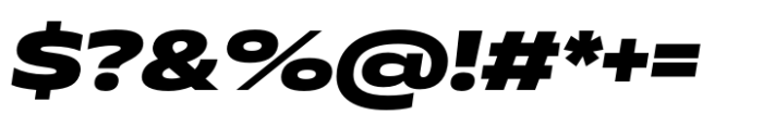 Muller Next UltraWide Extra Bold Italic Font OTHER CHARS