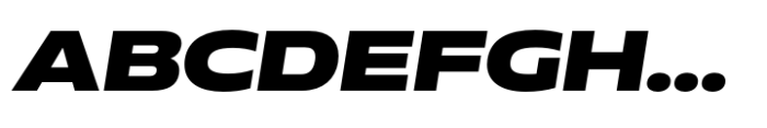 Muller Next UltraWide Extra Bold Italic Font UPPERCASE