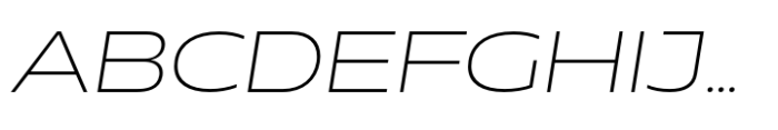 Muller Next UltraWide Extra Light Italic Font UPPERCASE