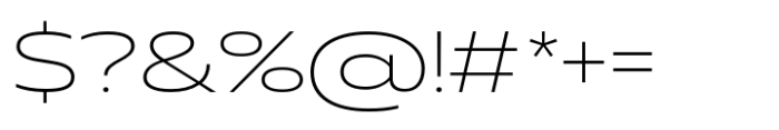 Muller Next UltraWide Extra Light Font OTHER CHARS