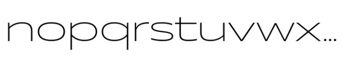 Muller Next UltraWide Extra Light Font LOWERCASE