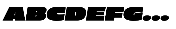 Muller Next UltraWide Fat Italic Font UPPERCASE