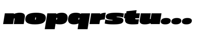 Muller Next UltraWide Fat Italic Font LOWERCASE