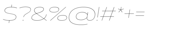 Muller Next UltraWide Hairline Italic Font OTHER CHARS