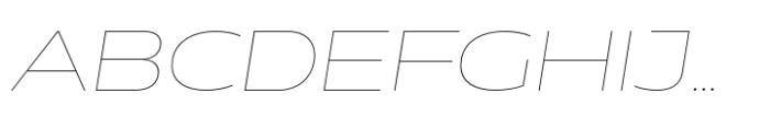 Muller Next UltraWide Hairline Italic Font UPPERCASE