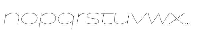 Muller Next UltraWide Hairline Italic Font LOWERCASE