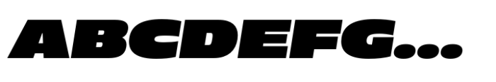Muller Next UltraWide Heavy Italic Font UPPERCASE