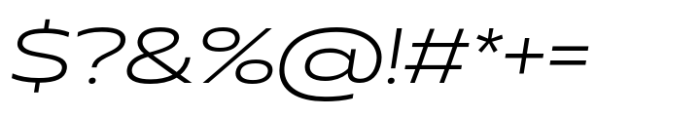 Muller Next UltraWide Light Italic Font OTHER CHARS