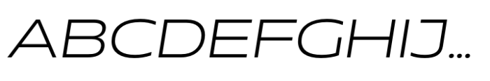 Muller Next UltraWide Light Italic Font UPPERCASE