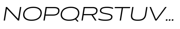 Muller Next UltraWide Light Italic Font UPPERCASE