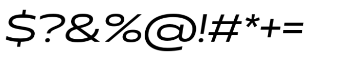 Muller Next UltraWide Regular Italic Font OTHER CHARS