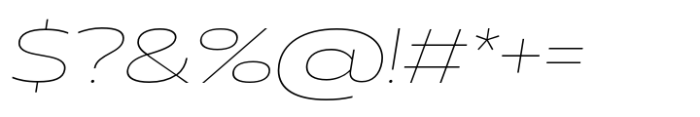 Muller Next UltraWide Thin Italic Font OTHER CHARS
