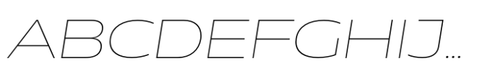Muller Next UltraWide Thin Italic Font UPPERCASE