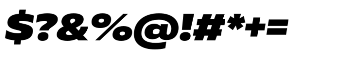 Muller Next Wide Black Italic Font OTHER CHARS