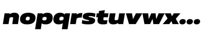 Muller Next Wide Black Italic Font LOWERCASE