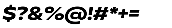 Muller Next Wide Bold Italic Font OTHER CHARS